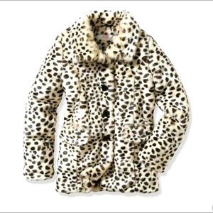 Joe Fresh leopard print girls coat 10-12